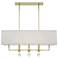 Crystorama Paxton 38" Wide Aged Brass Linear Chandelier