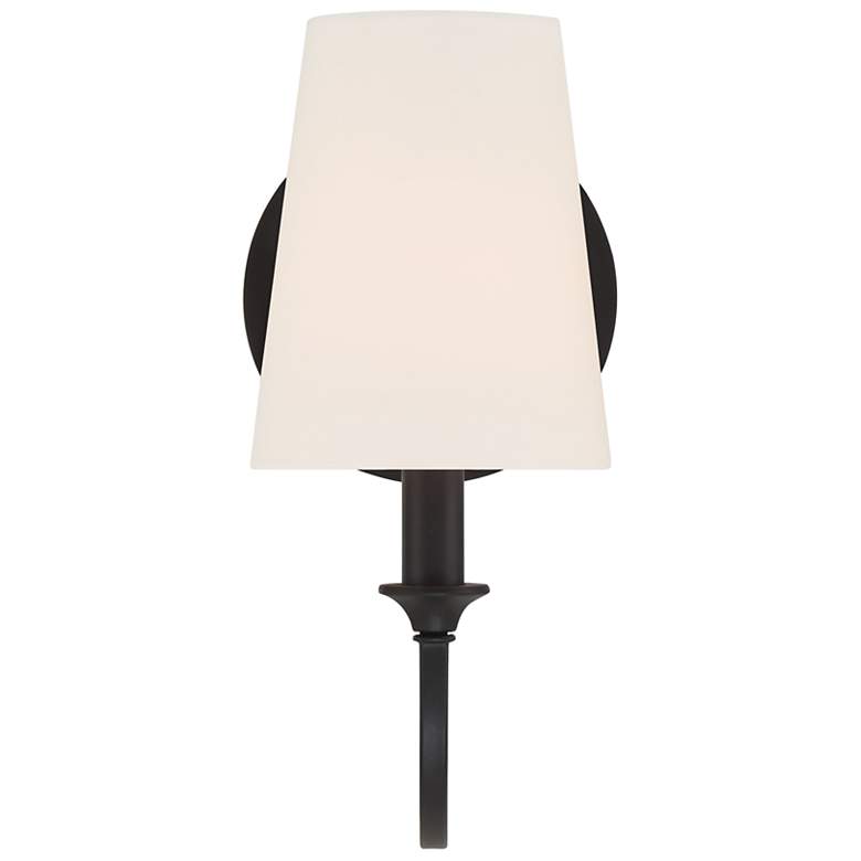 Image 2 Crystorama Payton 11 3/4" High Black Forged Wall Sconce