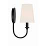 Thumbnail3 of Crystorama Payton 11 3/4" High Black Forged Wall Sconce more views