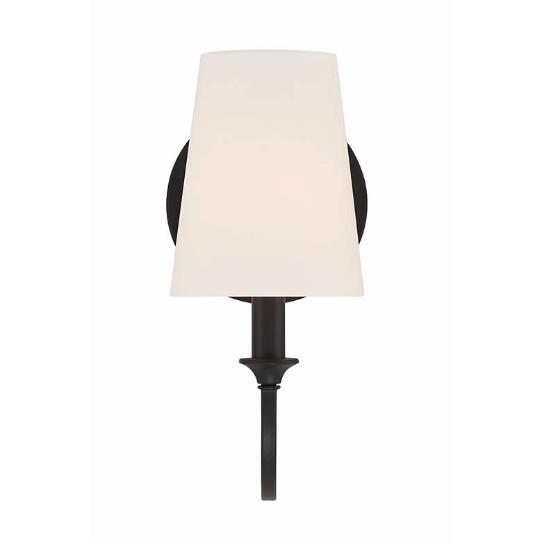 Image 4 Crystorama Payton 11 3/4" High Black Forged Wall Sconce more views