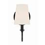 Thumbnail4 of Crystorama Payton 11 3/4" High Black Forged Wall Sconce more views