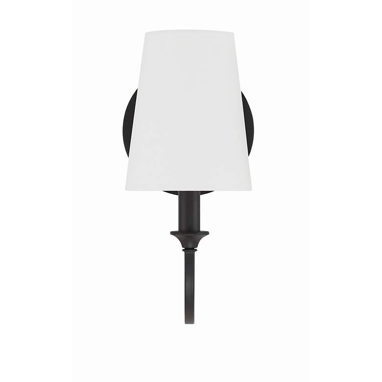 Image 5 Crystorama Payton 11 3/4" High Black Forged Wall Sconce more views