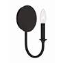 6_Crystorama Payton 11 3/4" High Black Forged Wall Sconce more views