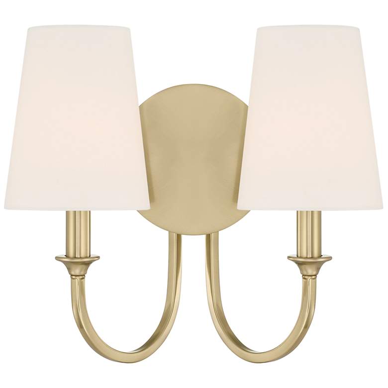 Image 3 Crystorama Payton 11 3/4"H Vibrant Gold 2-Light Wall Sconce