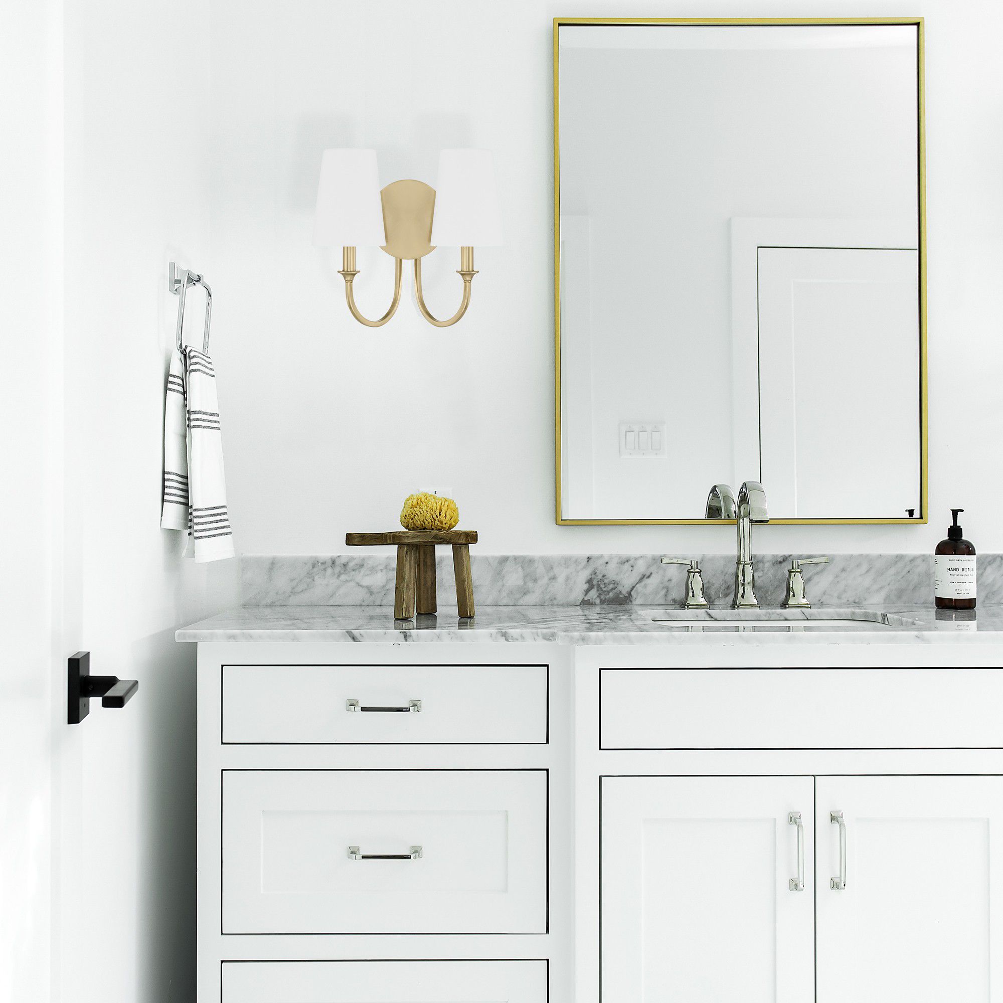 Crystorama Payton 11 3/4"H Vibrant Gold 2-Light Wall Sconce in scene