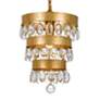 4_Crystorama Perla 10"W Antique Gold Crystal Mini-Chandelier more views
