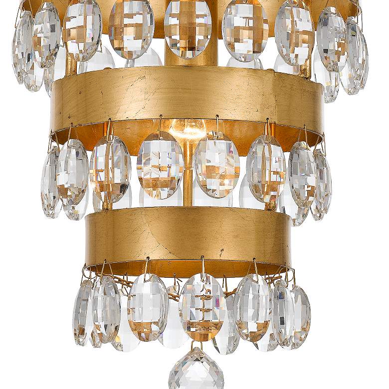 Image 5 Crystorama Perla 10"W Antique Gold Crystal Mini-Chandelier more views