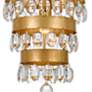 5_Crystorama Perla 10"W Antique Gold Crystal Mini-Chandelier more views