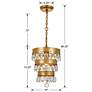 6_Crystorama Perla 10"W Antique Gold Crystal Mini-Chandelier more views