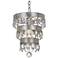 Crystorama Perla 10"W Antique Silver Crystal Mini-Chandelier