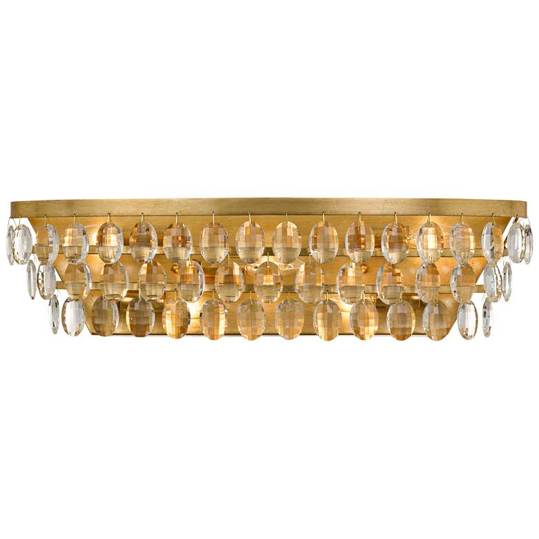 Image 1 Crystorama Perla 24" Wide Antique Gold Bath Light