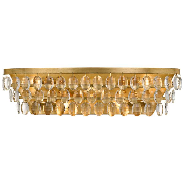 Image 1 Crystorama Perla 24 inch Wide Antique Gold Bath Light