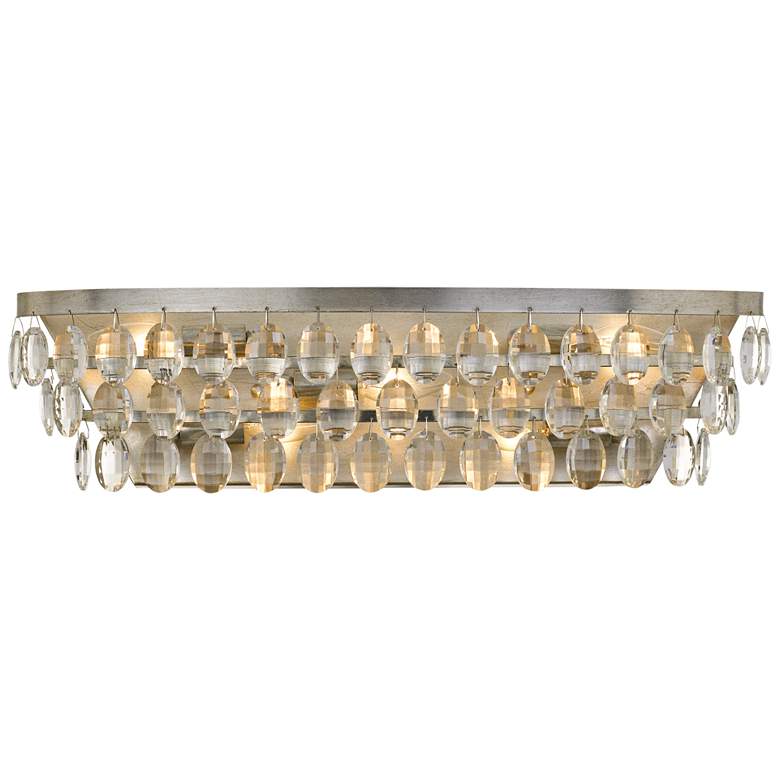 Image 1 Crystorama Perla 24 inch Wide Antique Silver Bath Light