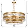 5_Crystorama Perla 26"W Antique Gold and Crystal Chandelier more views