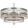 Crystorama Perla 26"W Antique Silver and Crystal Chandelier