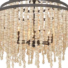 Image5 of Crystorama Poppy 15" Wide Forged Bronze Ceiling Light more views