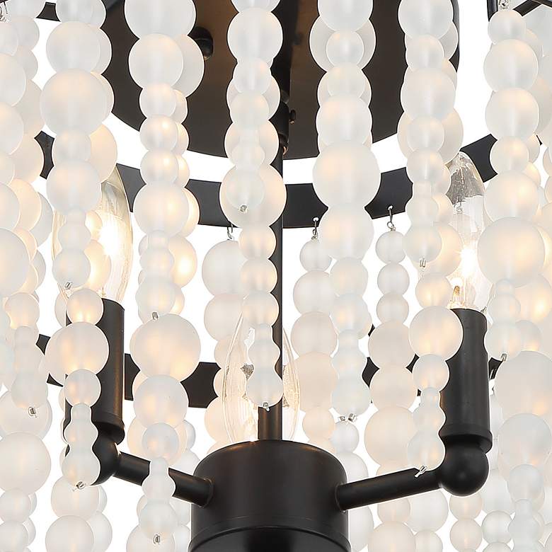 Image 5 Crystorama Poppy 15" Wide Matte Black 3-Light Ceiling Light more views