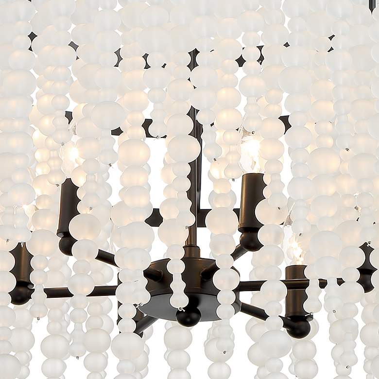 Image 6 Crystorama Poppy 26 1/2" Matte Black Beaded Glass 6-Light Chandelier more views