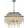 2_Crystorama Poppy 26 1/2"W Forged Bronze 6-Light Chandelier