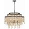 Crystorama Poppy 26 1/2"W Forged Bronze 6-Light Chandelier