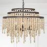 1_Crystorama Poppy 26 1/2"W Forged Bronze 6-Light Chandelier