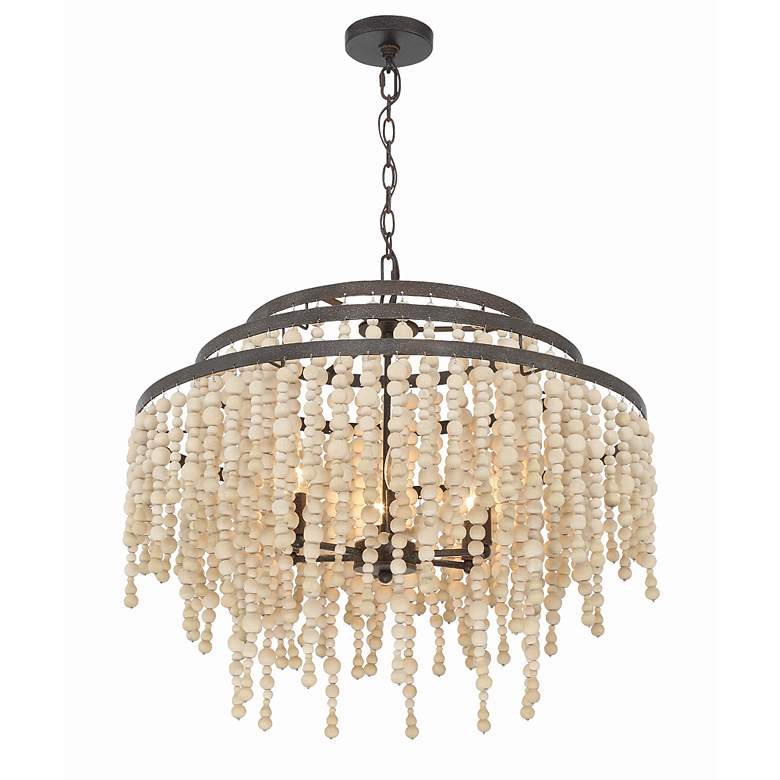 Image 3 Crystorama Poppy 26 1/2"W Forged Bronze 6-Light Chandelier more views