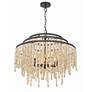 3_Crystorama Poppy 26 1/2"W Forged Bronze 6-Light Chandelier more views