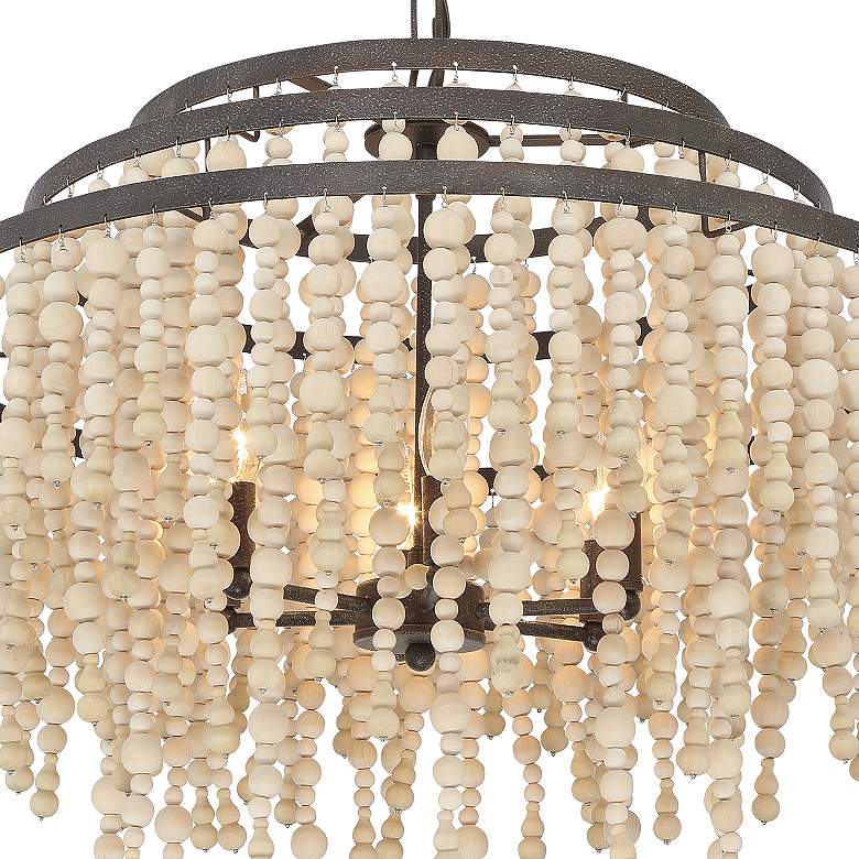 Image 5 Crystorama Poppy 26 1/2"W Forged Bronze 6-Light Chandelier more views