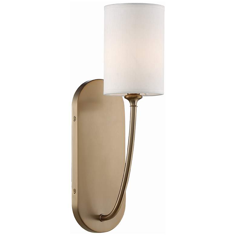 Image 1 Crystorama Preston 17" High Aged Brass Wall Sconce