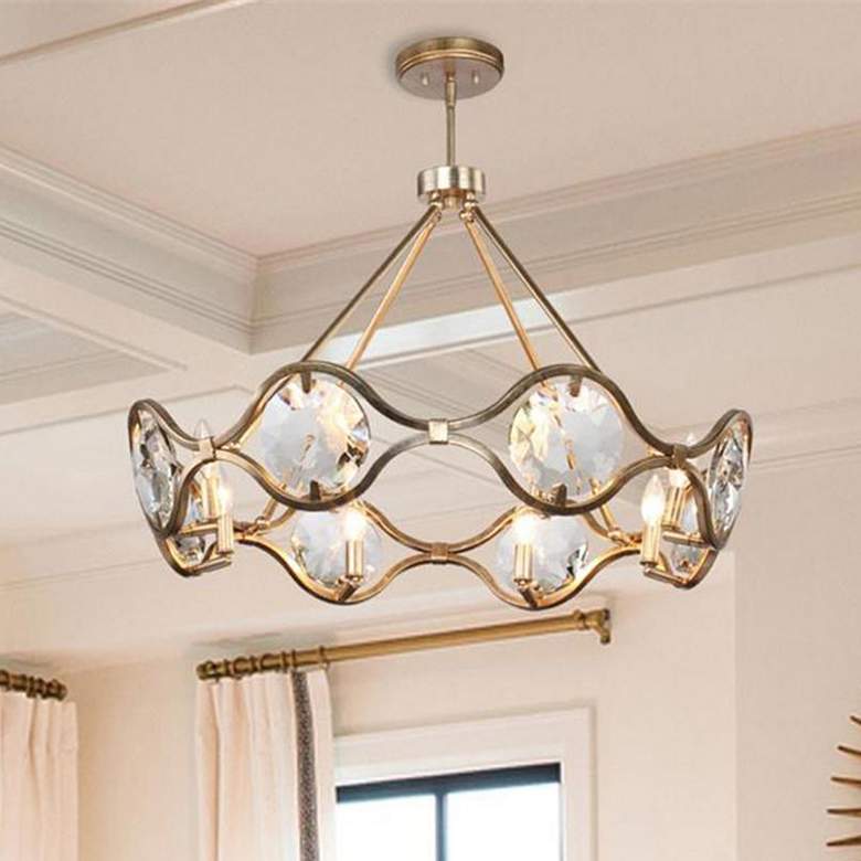 Image 1 Crystorama Quincy 29 1/2" Wide Distressed Twilight 8-Light Chandelier