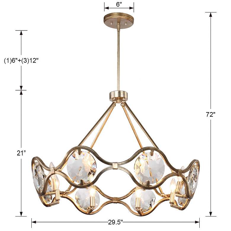 Image 6 Crystorama Quincy 29 1/2" Wide Distressed Twilight 8-Light Chandelier more views