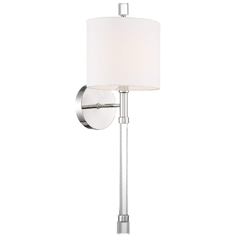 Image 1 Crystorama Rachel 22" High Polished Nickel Wall Sconce