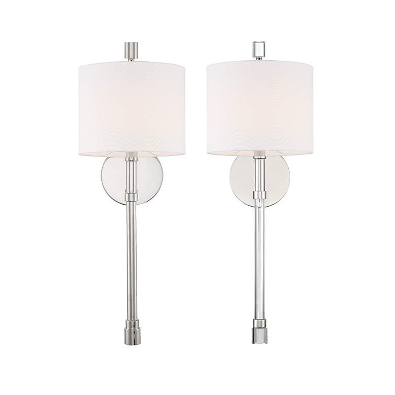 Image 2 Crystorama Rachel 22" High Polished Nickel Wall Sconce more views