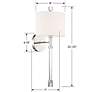 Crystorama Rachel 22" High Polished Nickel Wall Sconce