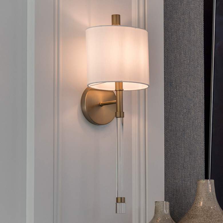 Image 1 Crystorama Rachel 22" High Vibrant Gold Wall Sconce