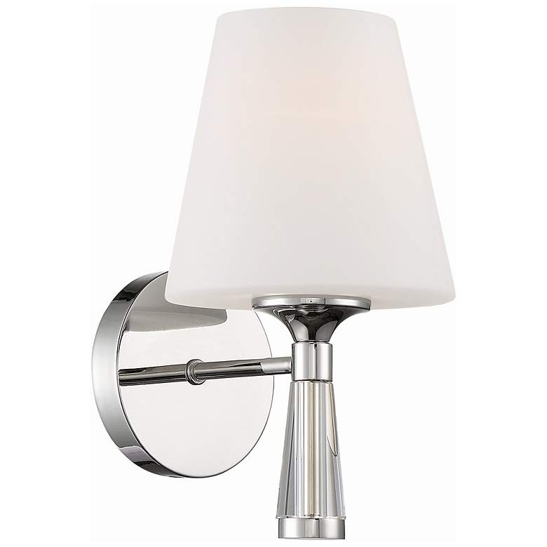 Image 1 Crystorama Ramsey 10 1/2" High Polished Nickel Wall Sconce