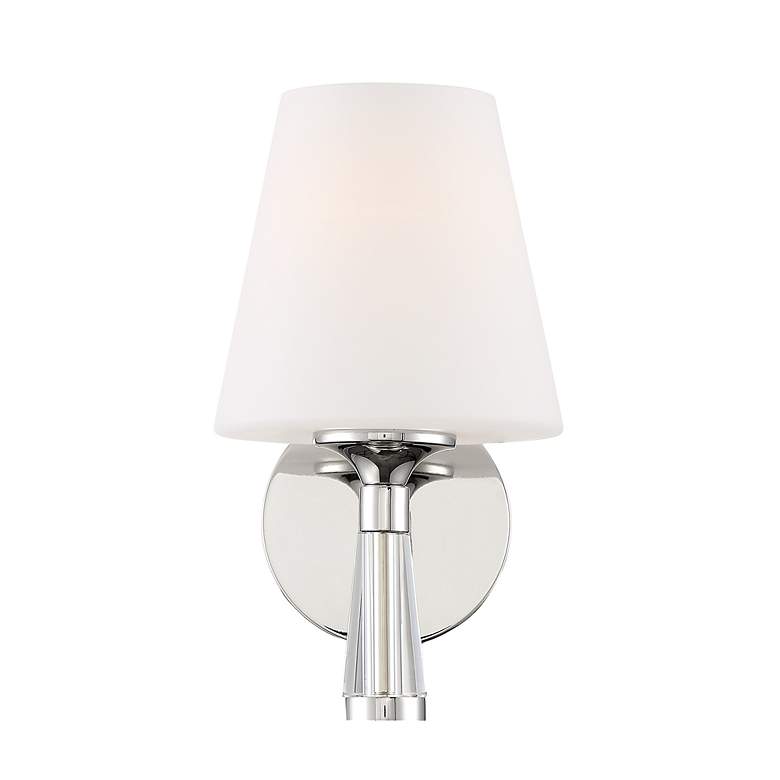 Image 2 Crystorama Ramsey 10 1/2" High Polished Nickel Wall Sconce more views