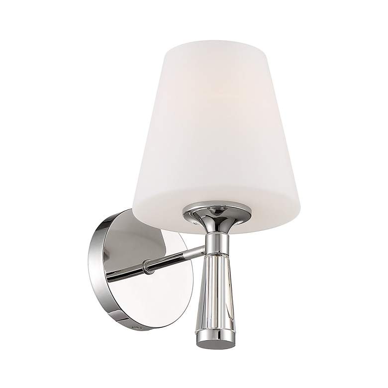 Image 3 Crystorama Ramsey 10 1/2" High Polished Nickel Wall Sconce more views