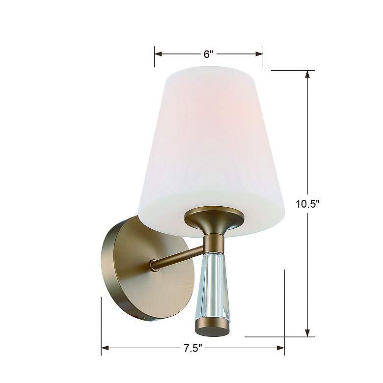 Image 4 Crystorama Ramsey 10 1/2" High Vibrant Gold Wall Sconce more views