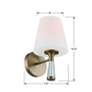 4_Crystorama Ramsey 10 1/2" High Vibrant Gold Wall Sconce more views
