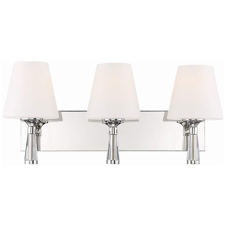 Image 1 Crystorama Ramsey 23 1/4" Wide Polished Nickel Wall Light