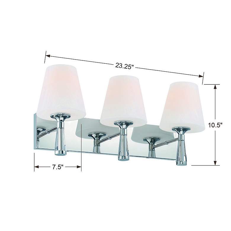 Image 4 Crystorama Ramsey 23 1/4" Wide Polished Nickel Wall Light more views