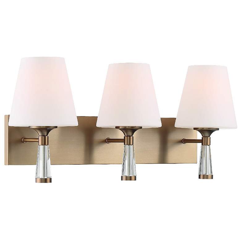 Image 2 Crystorama Ramsey 23 1/4"W Vibrant Gold 3-Light Bath Light more views