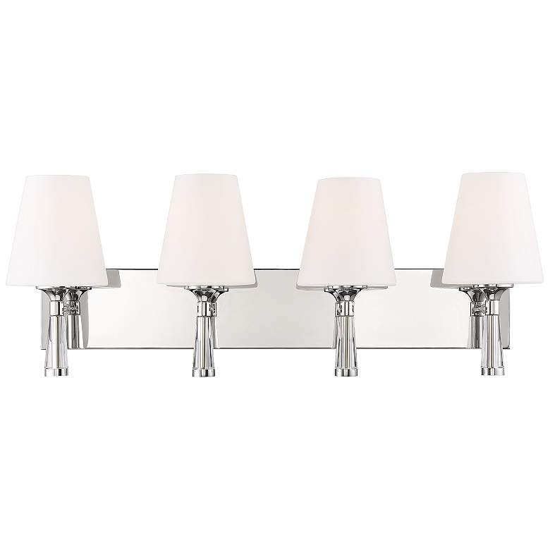 Image 1 Crystorama Ramsey 32" Wide Polished Nickel Wall Light