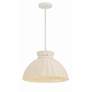 2_Crystorama Reese 16" Wide Matte White Dome Pendant Light more views