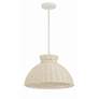 3_Crystorama Reese 16" Wide Matte White Dome Pendant Light more views