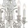 Crystorama Regis 17 1/2" Wide Olde Silver Crystal 4-Light Chandelier