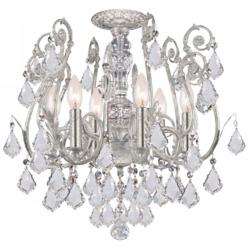 Crystorama Regis Collection Silver 20&quot; Wide Ceiling Light