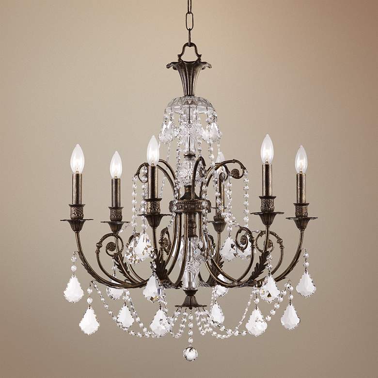 Image 1 Crystorama Regis English Bronze 26" Wide Chandelier