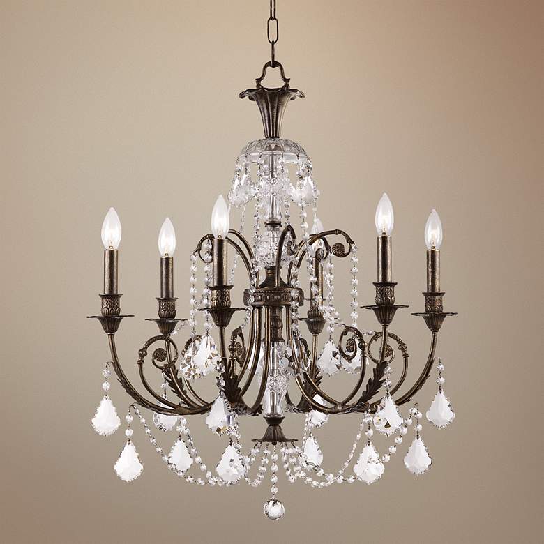 Image 1 Crystorama Regis English Bronze 26 inch Wide Chandelier